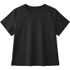 Stelle Women's Cotton T-Shirts Crewneck Short Sleeve Basic Tees Summer Casual Solid Crop Tops
