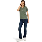 Spyder Women's Core Classic Logo Graphic Short Sleeve Tee T-Shirt Agave