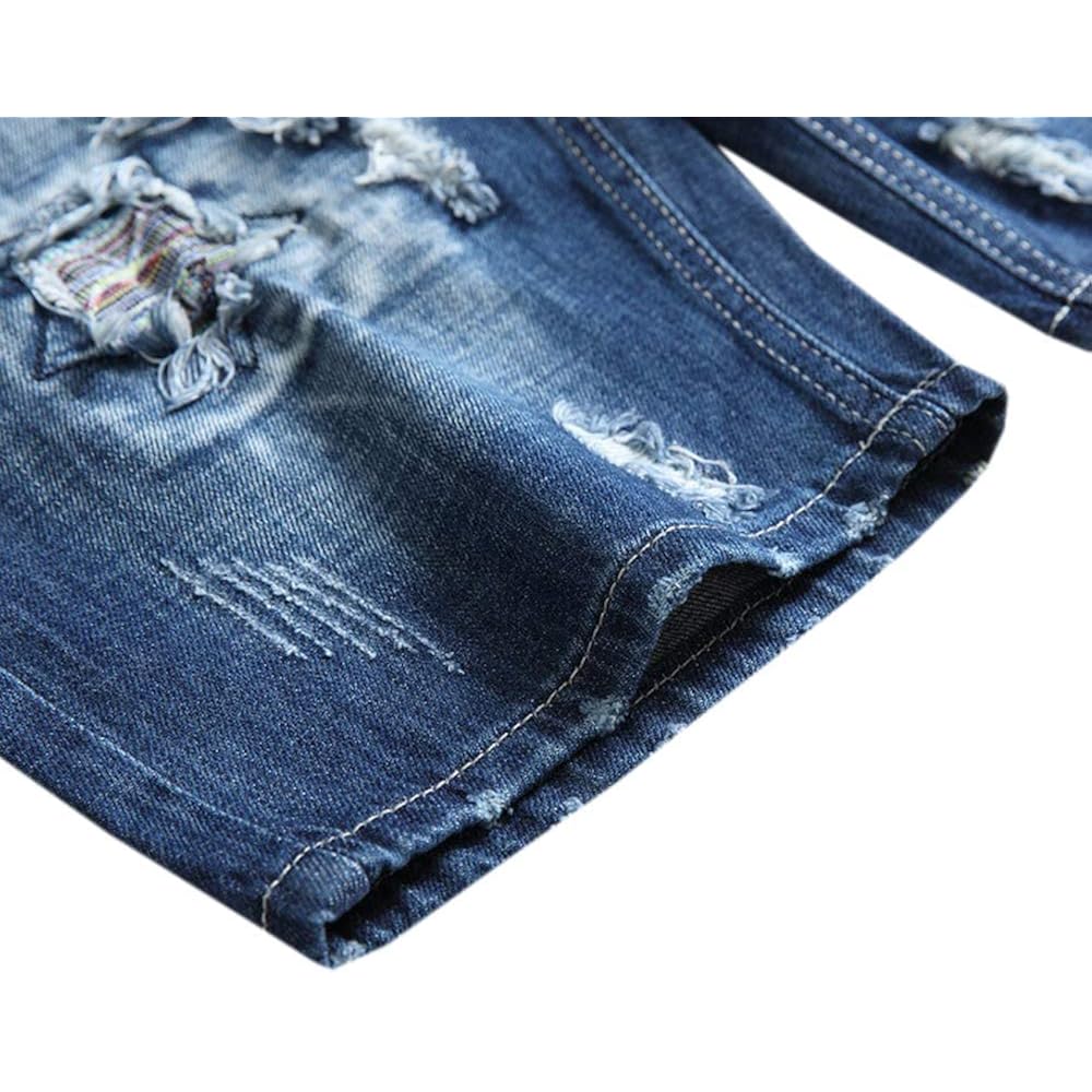 Men'S Casual Denim Ripped Shorts