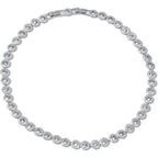 ZOEY Angelic Crystal Necklace - 18K Plated 38-40.5cm Adjustable Chain, 18.5-21cm Extendable Bracelet, Elegant Around Crystal Jewelry