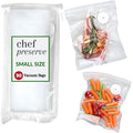 Chef Preserve Reusable Vacuum Sealer Bags for Food - 30 BPA-Free Small (8 x 10 in) Food Storage Bags, Freezer, Microwave - Odor-Resistant, Leak-Proof - Compatible with Chef Preserve Vacuum Sealers