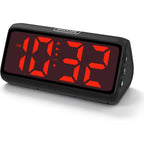 2-In-1 Battery & Usb Dual Operated Alarm Clock, Portable Cordless Digital Clocks With Dual Alarms, Big Number,5 Dimmers, 4 Volumes, Snooze, Battery Powered