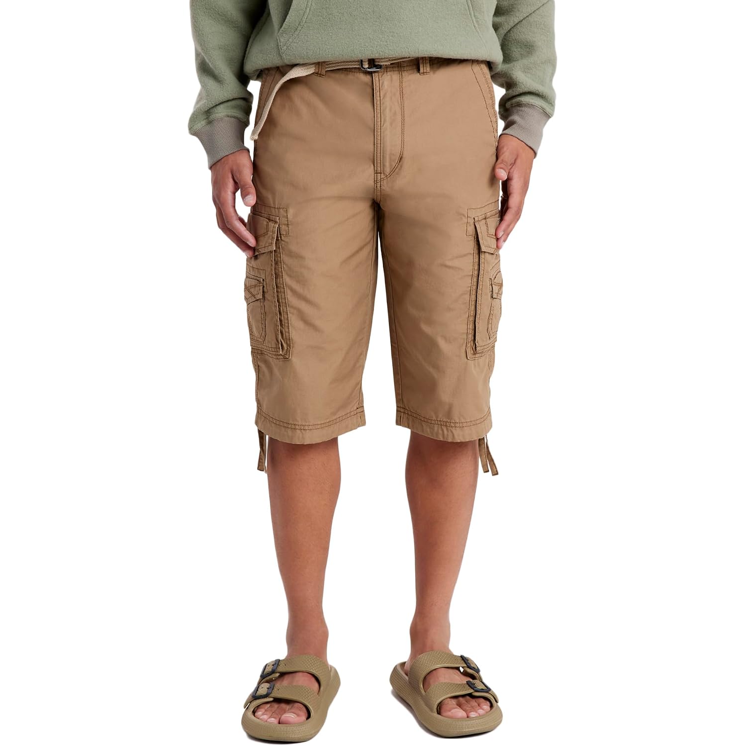 Unionbay Men'S Cordova Belted Messenger Cargo Short - Reg And Big And Tall Sizes
