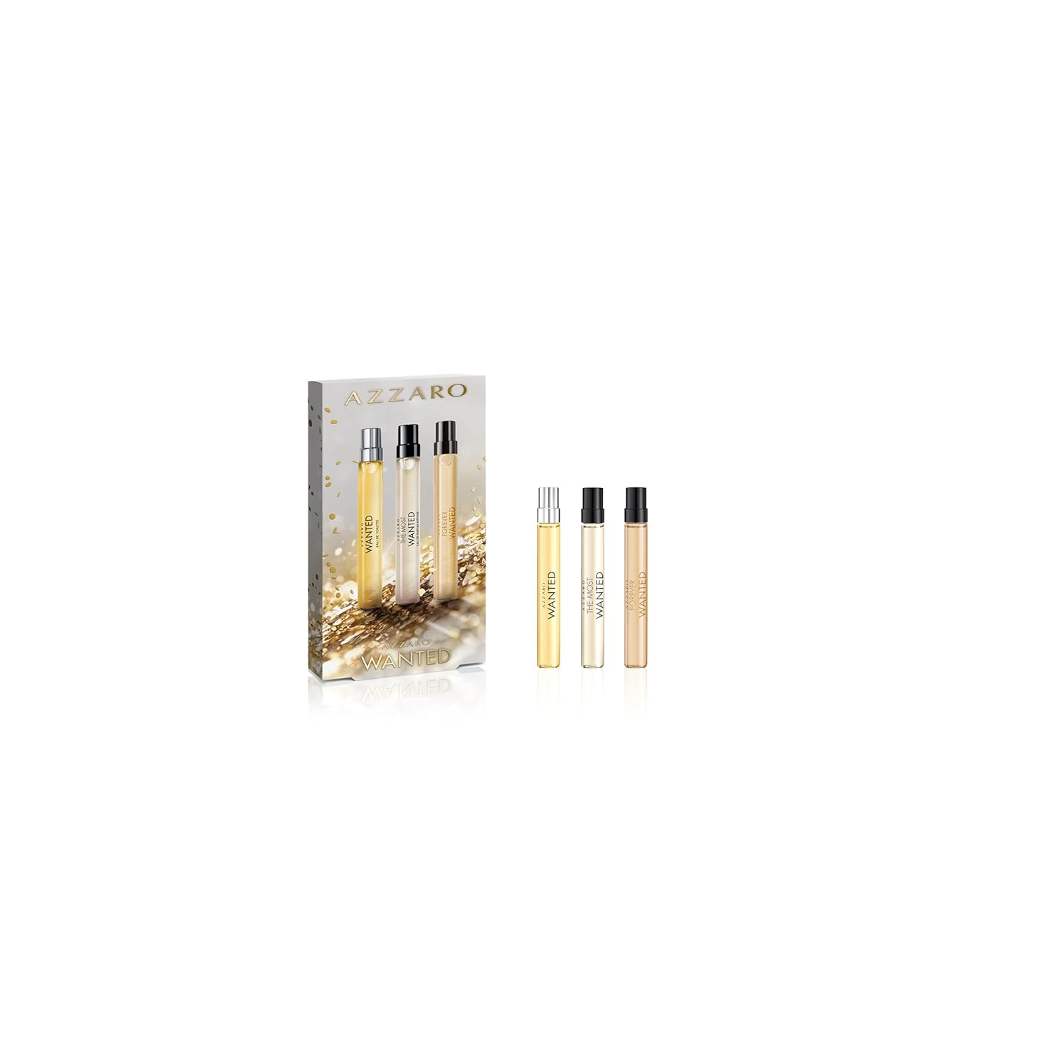 Azzaro The Most Wanted Men's Cologne Discovery Set ($105 Value) - 3-Piece Fragrance Bundle – The Most Wanted Eau de Parfum Intense, The Most Wanted Eau de Toilette, Forever Wanted Elixir