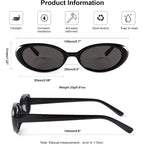 90s Sunglasses for Women Men Retro Small Oval Sunglasses