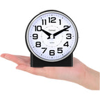 Tinload 4.3" No Ticking Analog Alarm Clock,Silent Readable For Seniors,Easy To Set,Gradual Rise Alarm,Big Numbers,On/Off Switch On Side,Gentle Wake,Snooze,Lighted On Demand,Battery Operated,Black