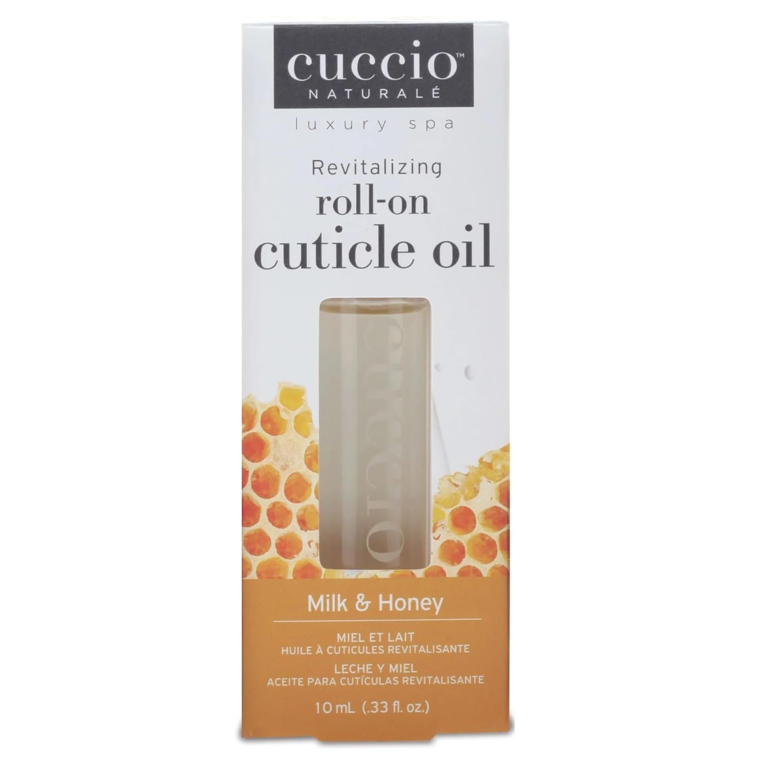 Cuccio Naturale Revitalizing Roll-On Cuticle Oil – Milk & Honey – 10ml – Nourishing and Hydrating Treatment for Healthier Nails & Cuticles – Easy-to-Use Rollerball Applicator – Paraben & Cruelty-Free