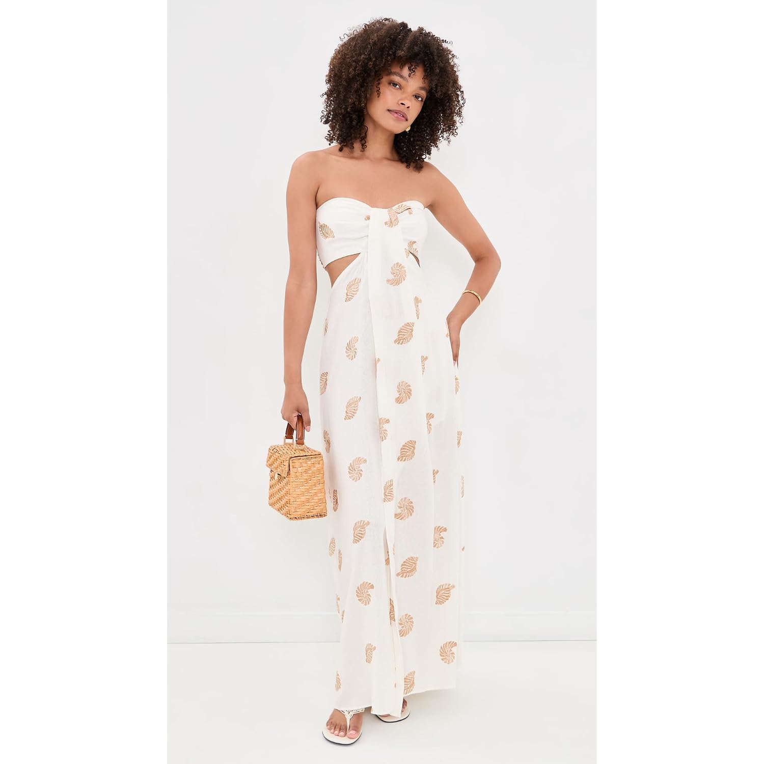 Dress To Women'S Embroidered Shell Linen Maxi Dress