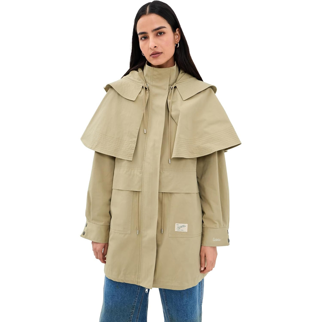 Sea Women'S Odessa Workwear Mid-Length Cape Coat