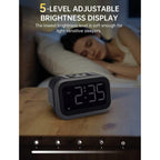 Super Loud Alarm Clock: 115Db Dual Alarms And 6 Alarm Sounds For Heavy Sleepers - Adult Shift Workers In Bedroom Or Daily Wake-Up Use - Gray