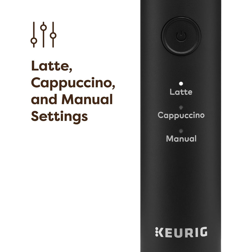 Keurig Simplecafe Frother, Rechargeable Handheld Milk Frother For Lattes, Cappuccinos & Iced Coffee, Usb Cord Included, Microwave-Safe Frothing Cup, Hot & Cold Foam Maker
