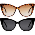 2 Pcs Cat Eye Sunglasses For Women Men Retro Cateye Frame Vintage Square Fashion Cateye Sunglasses
