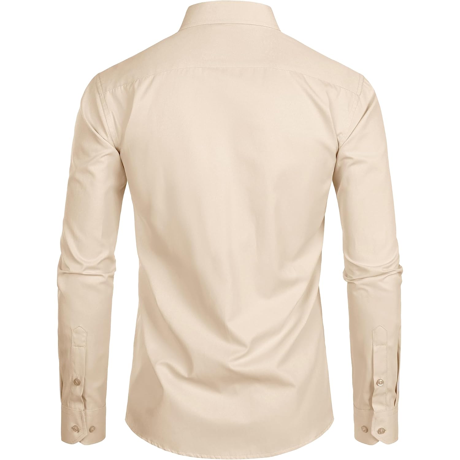 Zeroyaa Men'S Long Sleeve Dress Shirt Solid Slim Fit Casual Business Formal Button Up Shirts With Pocket