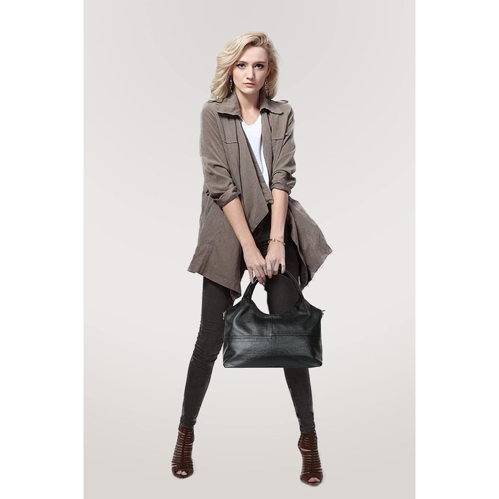 Medium Vegan Leather Purses For Women With Detachable Satchel Strap, Ladies Handbags, Tote Hobo Bags With Two-Handle