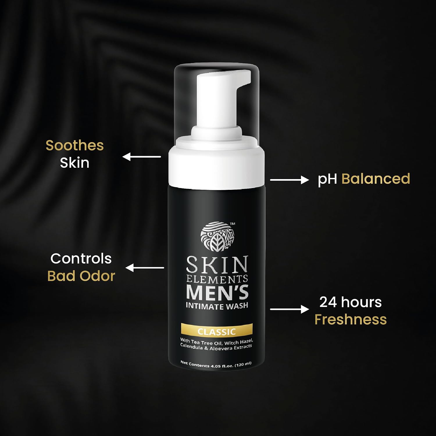 Skin Elements Men'S Intimate Wash Jumbo Pack | With Refill | For 180 Days | 14.2 Fl. Oz | Ph Balanced Hygiene Foaming Wash | Controls Bad Odor | Tea Tree Oil | Super Saver Pack |