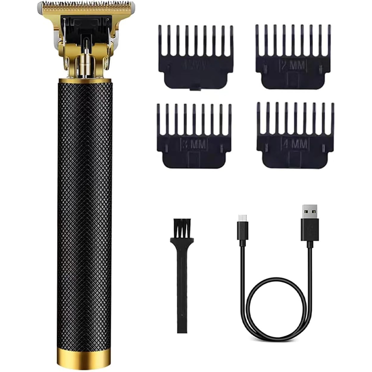 Hair Trimmer For Men, Electric Hair Clippers Cordless Beard Trimmer Shaver Electric T Blade Hair Trimmer, Zero Gapped Hair Clippers Cutting Grooming Kit With Guide Combs Ear Spoon Tool Set, Black.