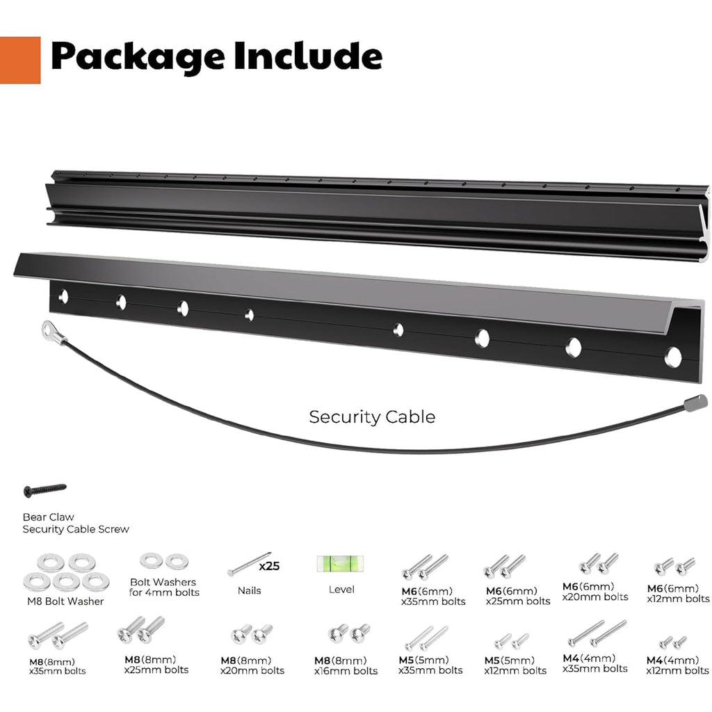 Aentgiu Studless Tv Wall Mount, Heavy Duty Drywall Tv Bracket Hanger For 26-55 Inch Flat Screen Tvs, No Stud, No Drill, No Anchors, Easy Install With All Hardware Included