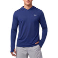 Reebok Hooded Rash Guard For Men– Long Sleeve Sun Shirt, Upf 50+ Uv Protection Fishing Running Hiking Athletic Workout