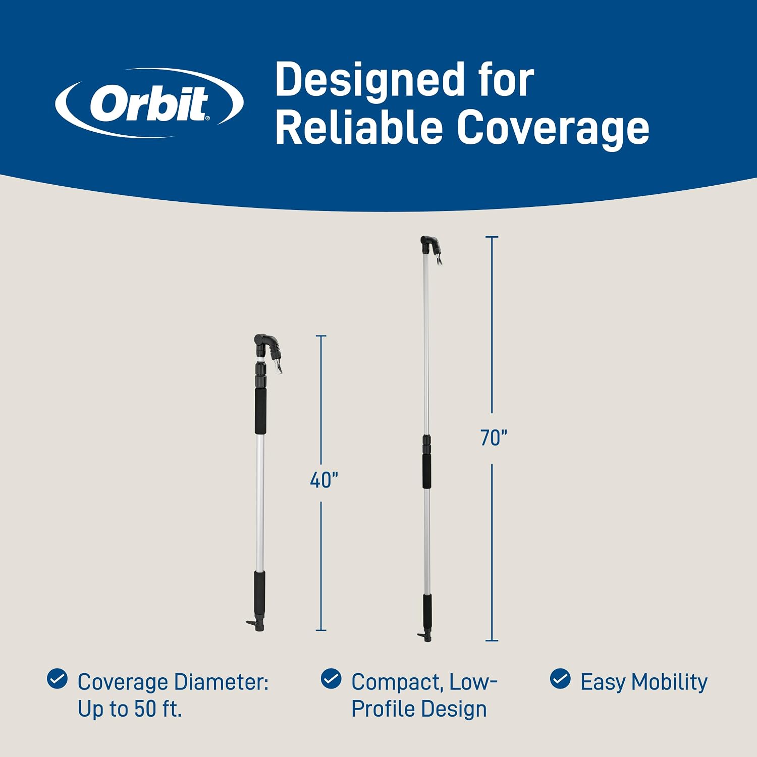 Orbit 58543 Telescoping Gutter Cleaning Wand, Silver