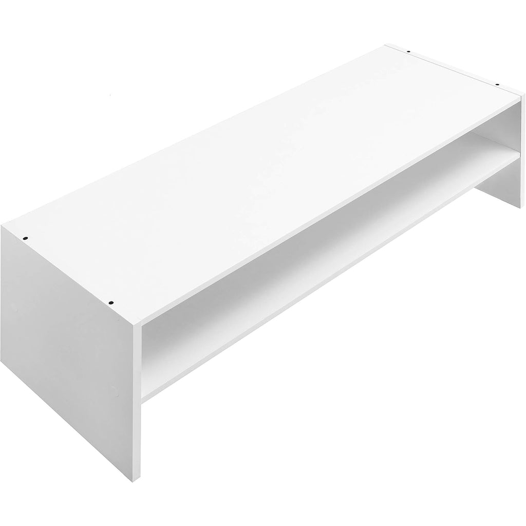 Whitmor Stackable 31" Extra Wide 2-Shelf Storage Organizer, White