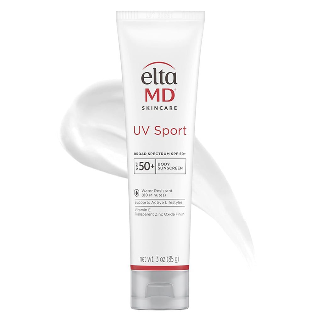 Eltamd Uv Sport Sunscreen Lotion Spf 50 - Face And Body Sunscreen Spf 50, Water & Sweat Resistant, Zinc Oxide Formula For Active Lifestyles