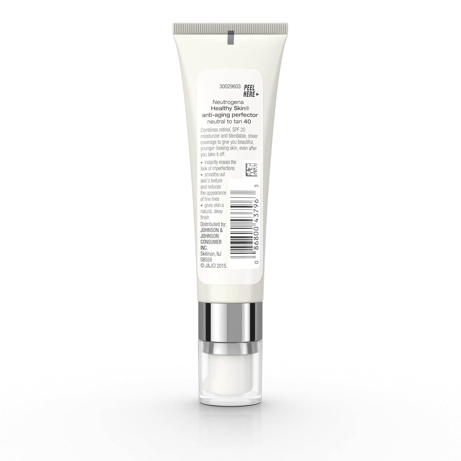 Neutrogena Healthy Skin Anti-Aging Perfector - With Retinol, Tinted Moisturizer With Spf 20 & Sheer Coverage That Smooths Skin Texture & Reduces The Look Of Fine Lines, Natural To Tan (40), 1Oz (30Ml)