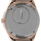 Timex Q Malibu Women'S 36Mm Watch – Gold-Tone Case Black Dial With Orange & Gold-Tone Stainless Steel Expansion Band