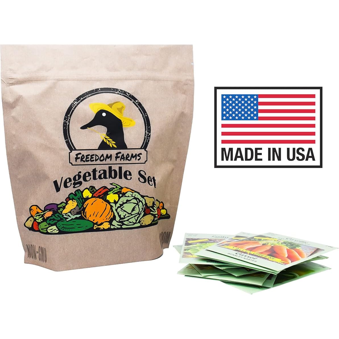 Set Of 43 Assorted Vegetable & Herb Seed Packets - Over 10,000 Seeds! - Includes Mylar Storage Bag - Deluxe Garden Heirloom Seeds - 100% Non-Gmo