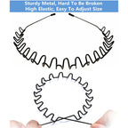 bodbop Metal Hair Band for Men Headband Women Bands Unisex Black Wavy Spring Outdoor Sports Headbands Men's Hoop Clips Accessories Simple Elastic Non Slip Head Headwear