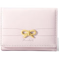RNIEGA Small Wallets Girls Cute Coquette Bow Wallet Women Aesthetic Credit Card Holder with ID Window, Pink