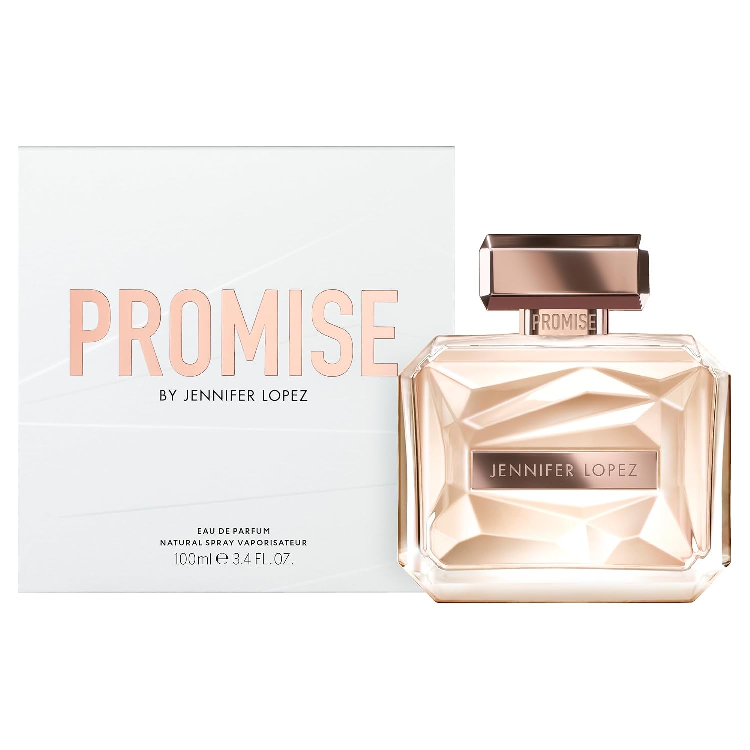 Jennifer Lopez Promise Perfume, Eau De Parfum Spray 3.4 Fl Oz (100 Ml) Floral Woody Womens Perfume, Notes Of Citrus, Amber, Dewy Honeysuckle
