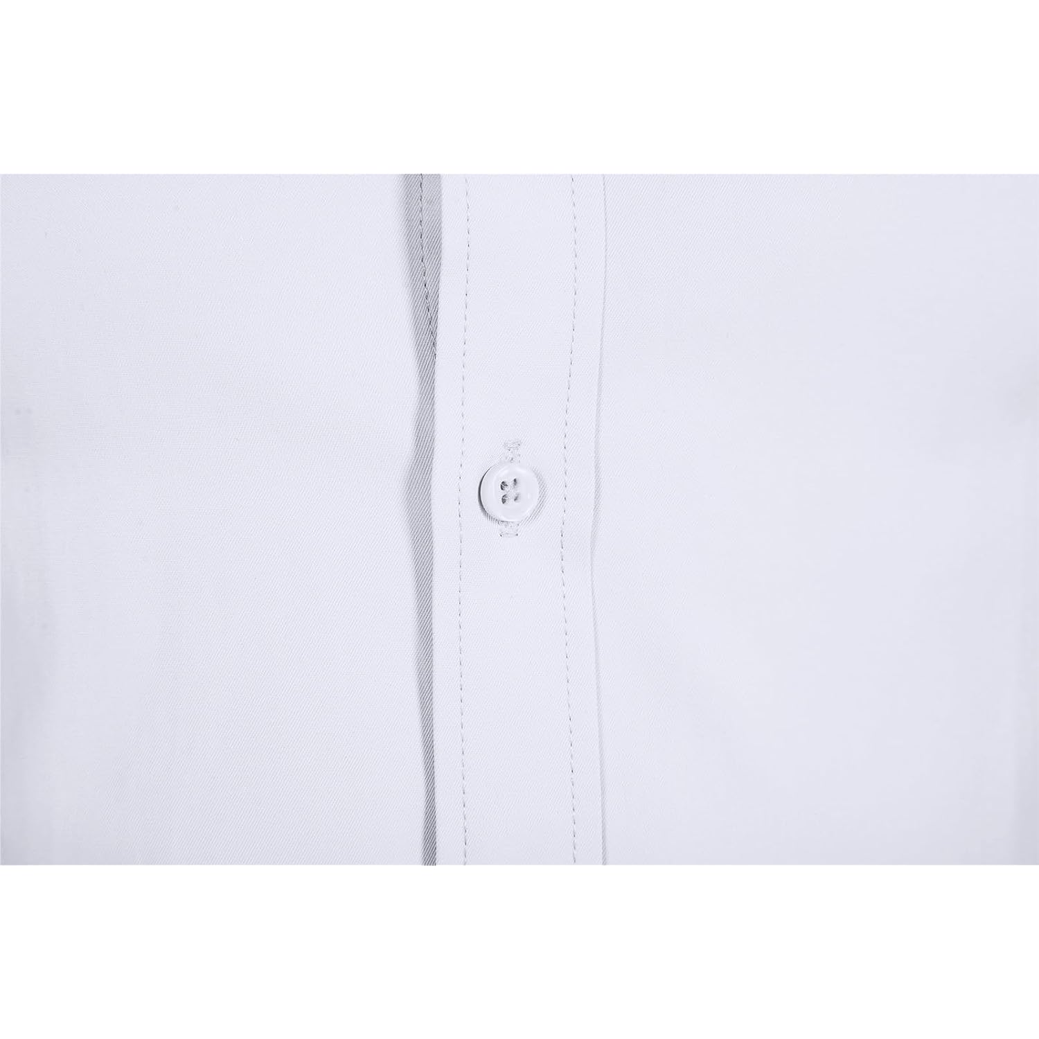 Men'S Long Sleeve Button Up Shirts Solid Slim Fit Casual Business Formal Dress Shirt