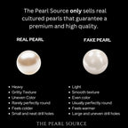 The Pearl Source 14K Gold 4-9mm AAA Quality Graduated Round White Freshwater Cultured Pearl Necklace for Women