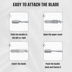 Aluminum Double-Edge Hair Thinning Razor Comb With 10Pcs Blades,Hair Texturizing Cutting Razor Comb For Thin And Thick Hair Trimming And Styling