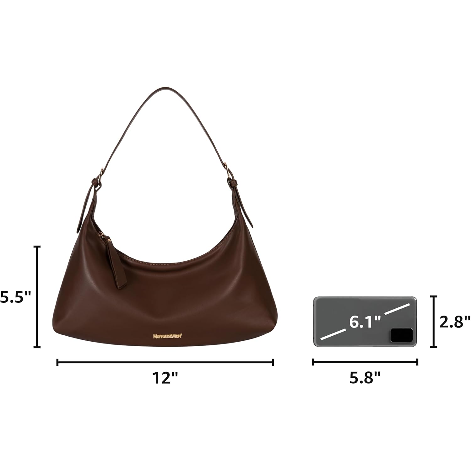 Montana West Medium Shoulder Purses For Women Crescent Hobo Bags Trendy Purses