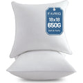 18 X 18 Pillow Inserts (Set Of 2) - 18 Inch Square Interior Sofa Throw Pillow With 100% Cotton Cover - Decorative Pillow Insert Pair - White Couch Pillow