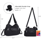 Angel Kiss Purses For Women, Large Shoulder Bag Hobo Tote Purse Mutipocket Faux Leather Satchel Hobo Purse