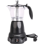 Cuban Coffee Maker, 6 Or 3Cup Electric Espresso Coffee Maker, Portable Cafeteras Electricas Modernas, Electric Moka Pot With Detachable Base & Overheat Protection, Coffee Gift For Home Travel