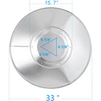Patio Heater Reflector Shield, Aluminum Heat Reflector Shield Top For Propane Outdoor Heaters,Dome Replacement Parts(3-Hole Mount，33" Diameter Round)