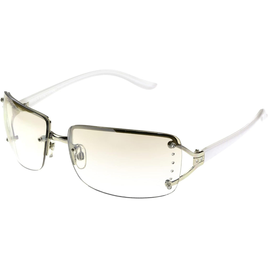 Foster Grant Women's Vera Oval Sunglasses White