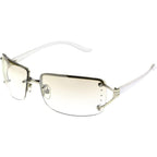 Foster Grant Women's Vera Oval Sunglasses White