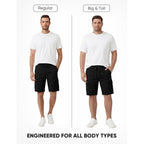 Jmierr Mens Casual Cotton Twill Cargo Shorts Drawstring Classic Chino Stretch Short With 6 Pockets