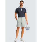 G Gradual Men'S Casual Shorts 7" Lightweight Golf Shorts For Men Stretch With 3 Pockets Quick Dry Breathable Work Shorts