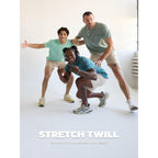 Chubbies Chino Shorts Men 7 Inch - Mens Shorts Casual With Elastic Waistband, Side And Back Pockets, Stretch Cotton Blend