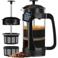Espro Light P3 French Press Coffee Maker – Patented Double Micro-Filter For Grit-Free Brew, Heat Resistant Thicker Borosilicate Glass Coffee Press – (Black, 32 Oz)