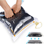 Compression Bags - Travel Essentials - 12 Pack Space Saver Bags - No Vacuum Pump Or Air Extractor Is Needed - Storage Accessorie And Home Packing Organizers (Transparent)