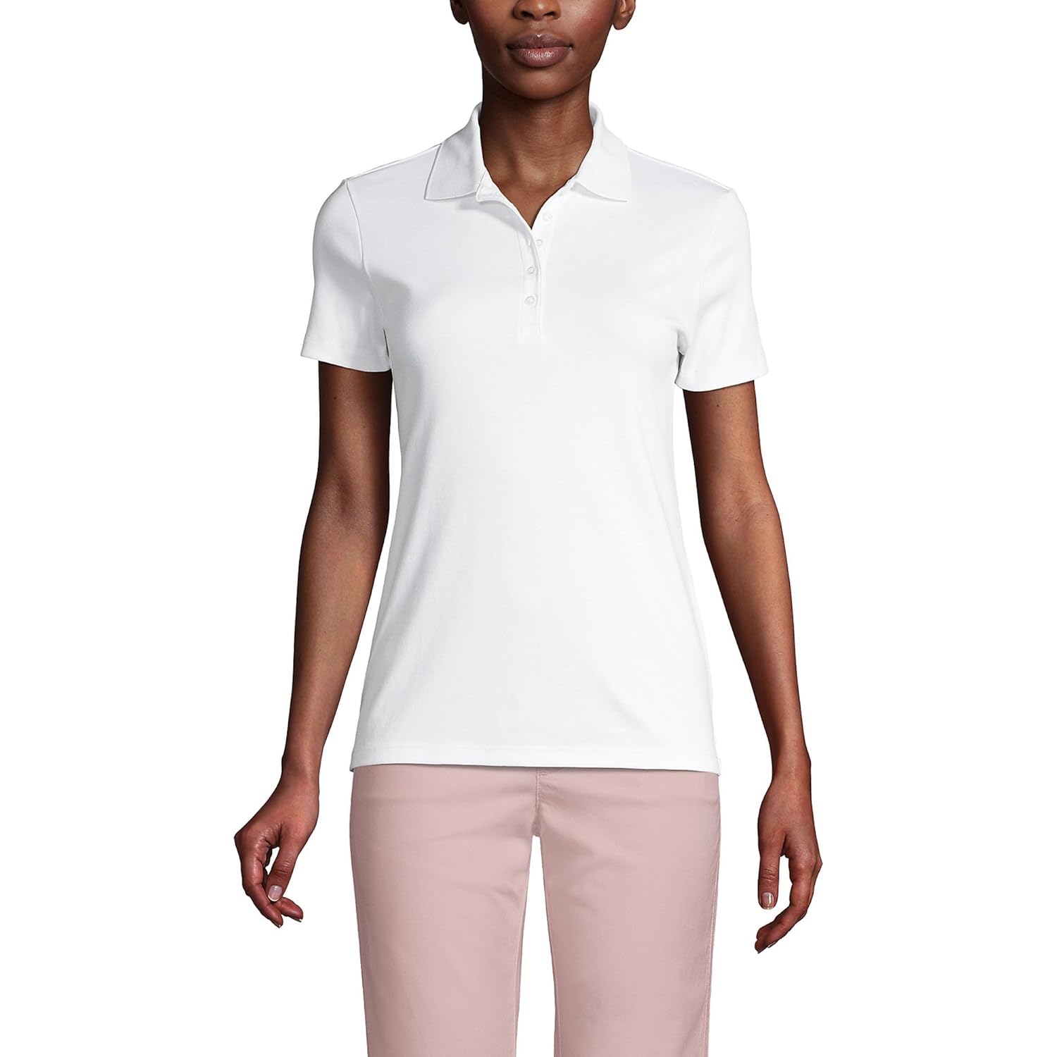 Lands' End Women's American-Grown Supima Cotton Polo Shirt