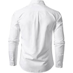 Lucmatton Men'S Lightweight Oxford Long Sleeve Button Down Shirt Business Casual Slim Fit Dress Shirts With Pocket