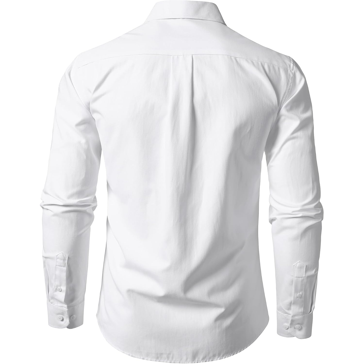 Lucmatton Men'S Lightweight Oxford Long Sleeve Button Down Shirt Business Casual Slim Fit Dress Shirts With Pocket
