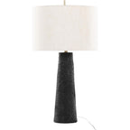Lumisource Kona 31" Contemporary Polyresin Table Lamp In Matte Black Polyresin, Modern Brass And Natural Linen Shade From Grandview Gallery Set Of 2